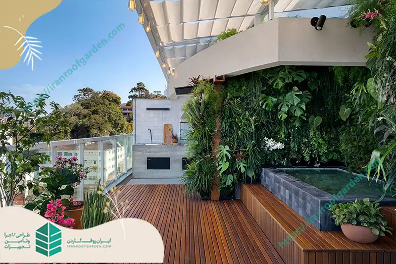 ویژگی‌های روف گاردن با استخر