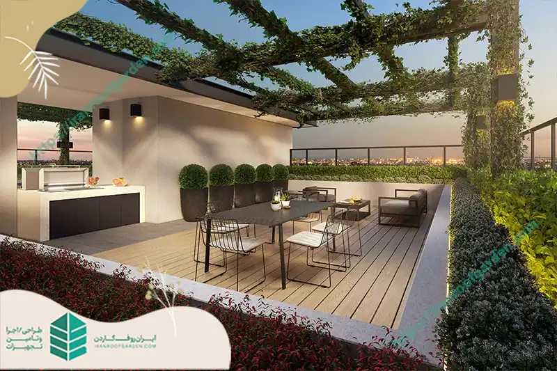 انتخاب مصالح برای دوام بیشتر در روف گاردن چهارفصل