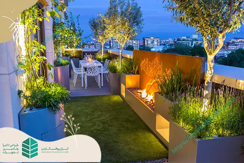 مراحل طراحی و اجرای روف گاردن کوچک