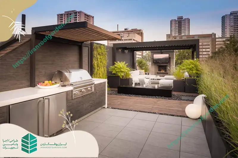مراحل طراحی و اجرای روف گاردن در آپارتمان