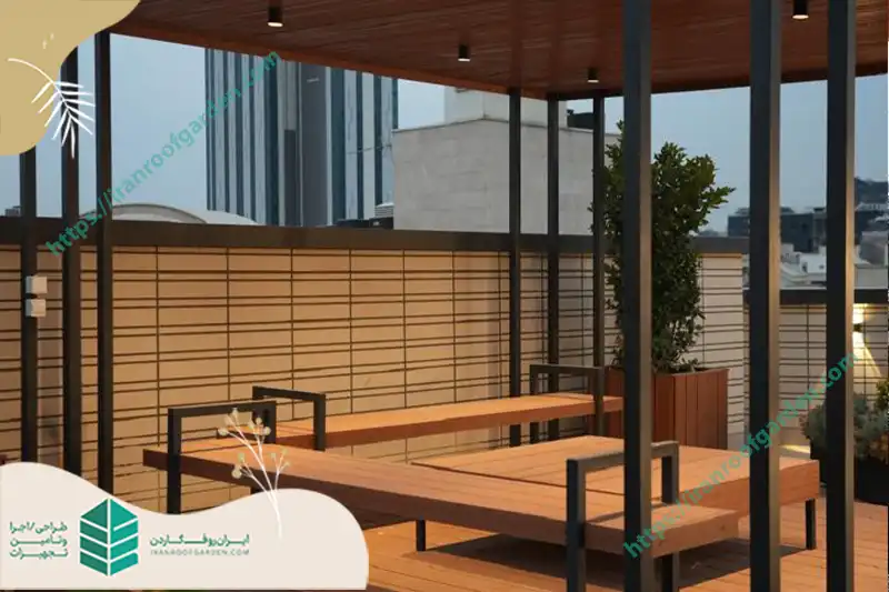 مفهوم روف گاردن چوبی