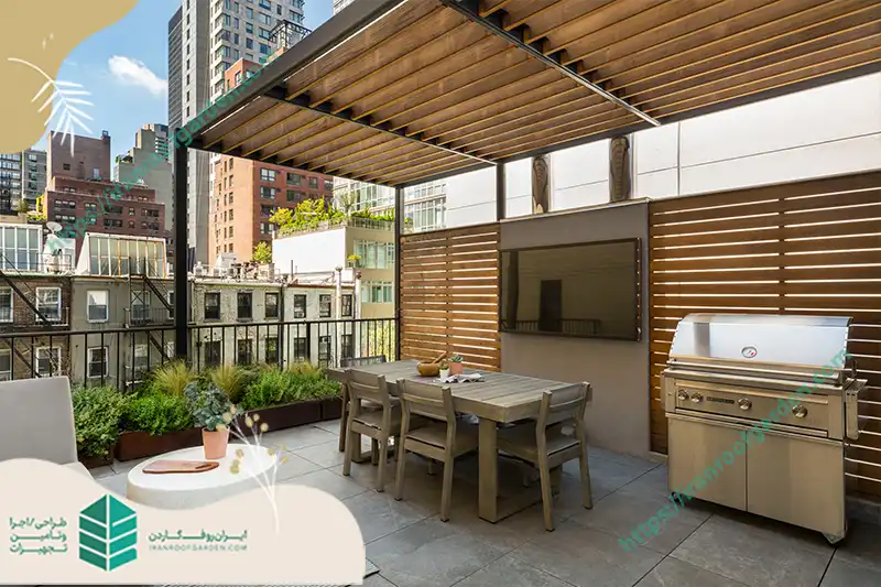 ویژگی های روف گاردن چوبی