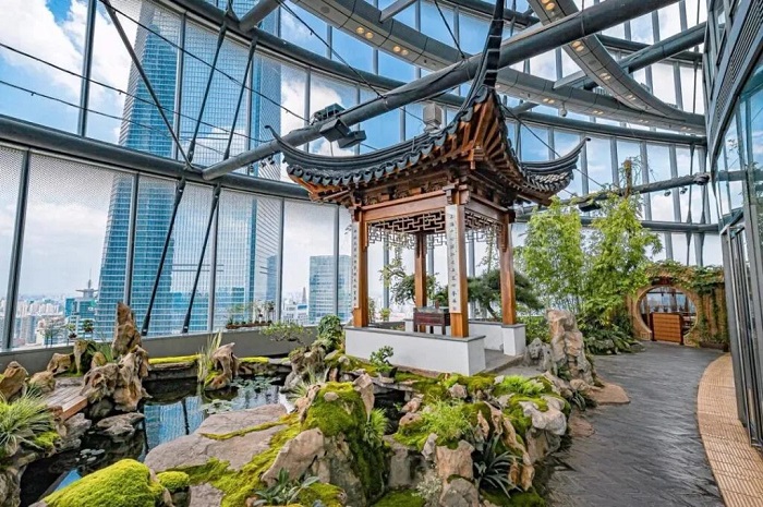 روف گاردن شیشه ای برج شانگهای