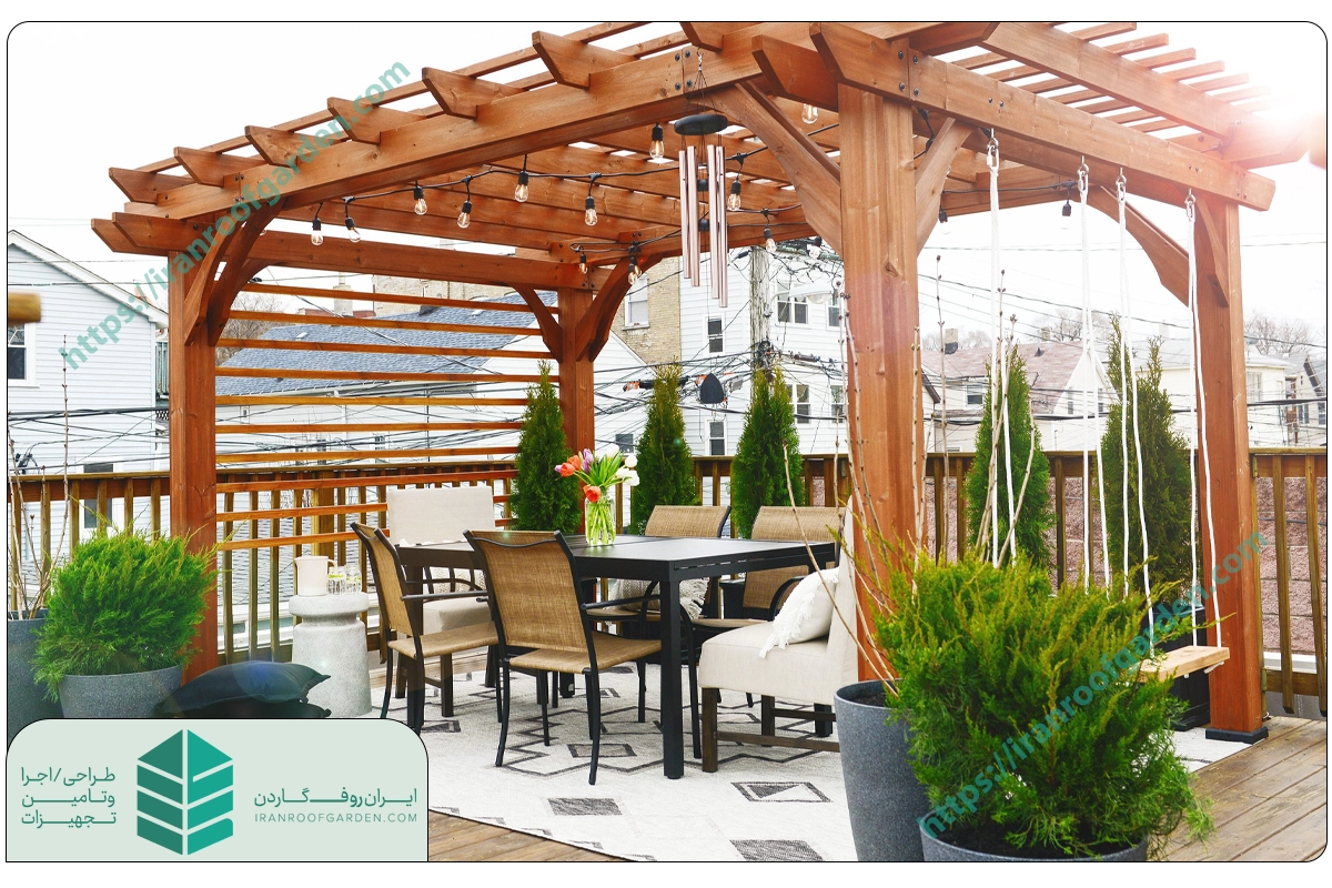 عکس آلاچیق روی پشت بام