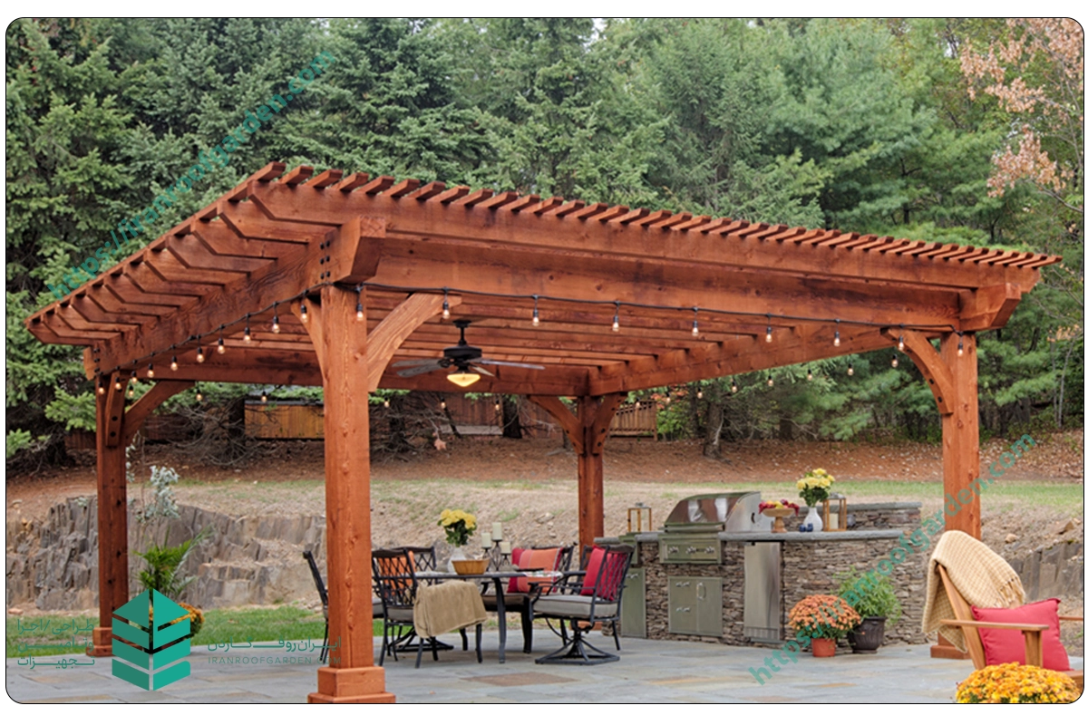 پرگولا چوبی روف