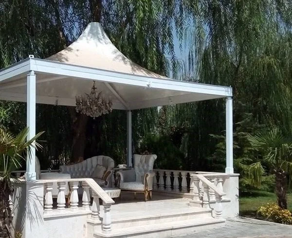 پرگولا با سقف پارچه ای ثابت2