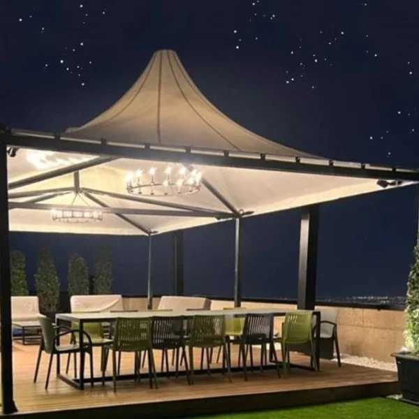 پرگولا با سقف پارچه ای ثابت3