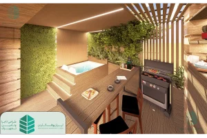 طراحی باربیکیو روف گاردن