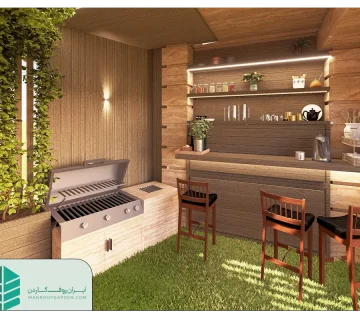 طراحی باربیکیو روف گاردن