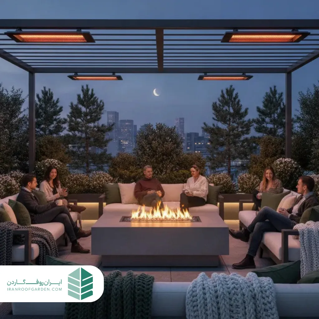 تجهیزات حرارتی در روف گاردن زمستانی