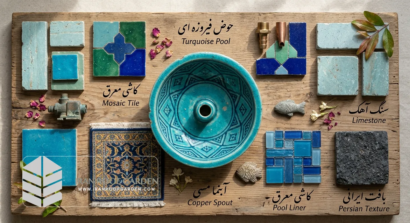 حوض و آبنما در روف گاردن سنتی