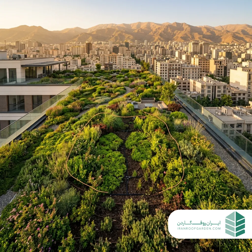 سیستم آبیار در روف گاردن گسترده