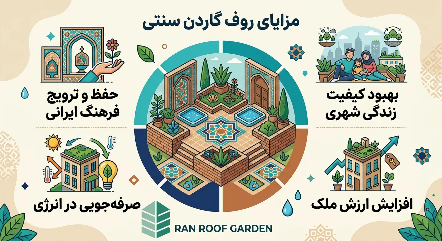 مزایای روف گاردن سنتی