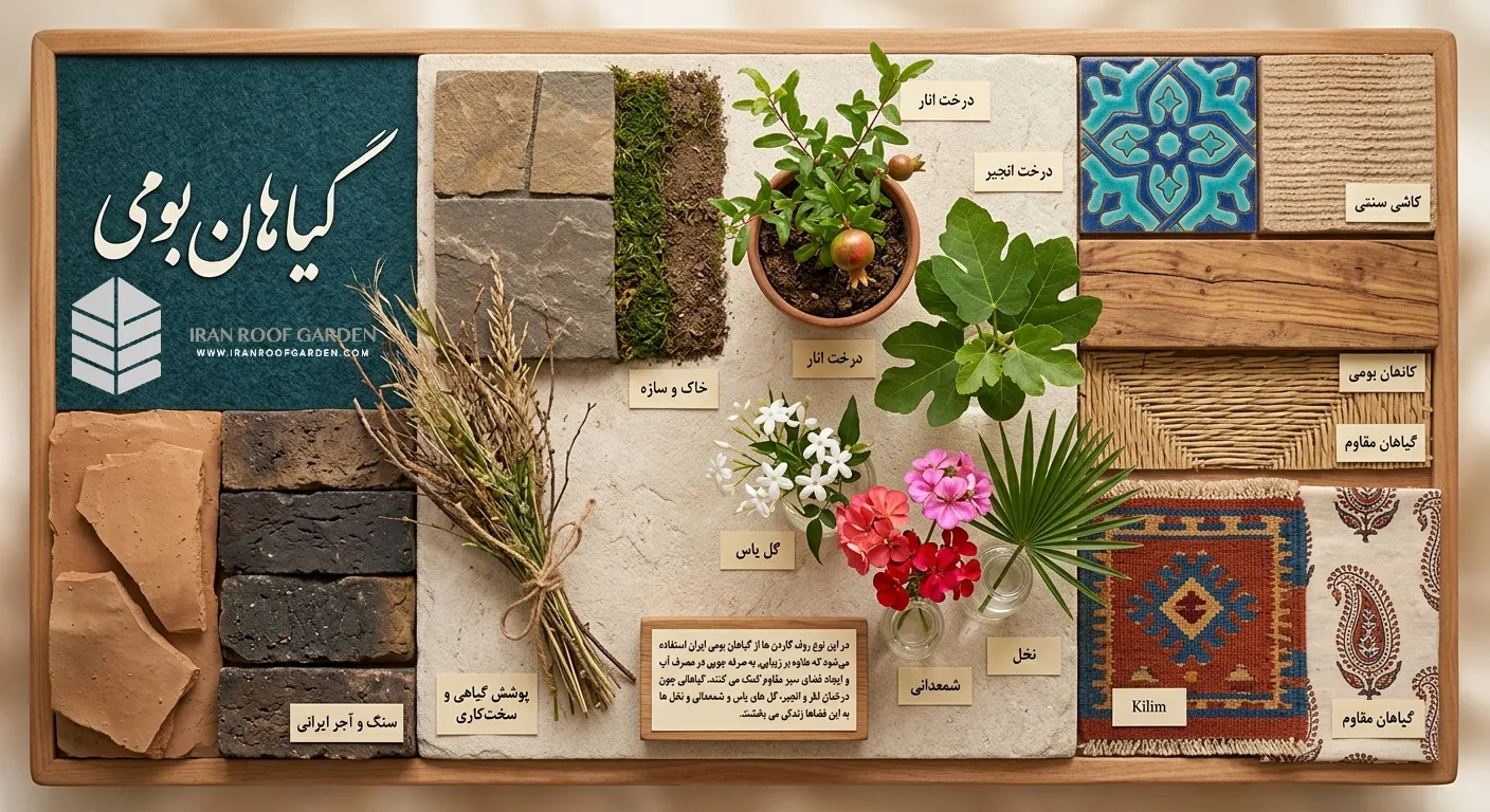 گیاهان بومی در روف گاردن سنتی