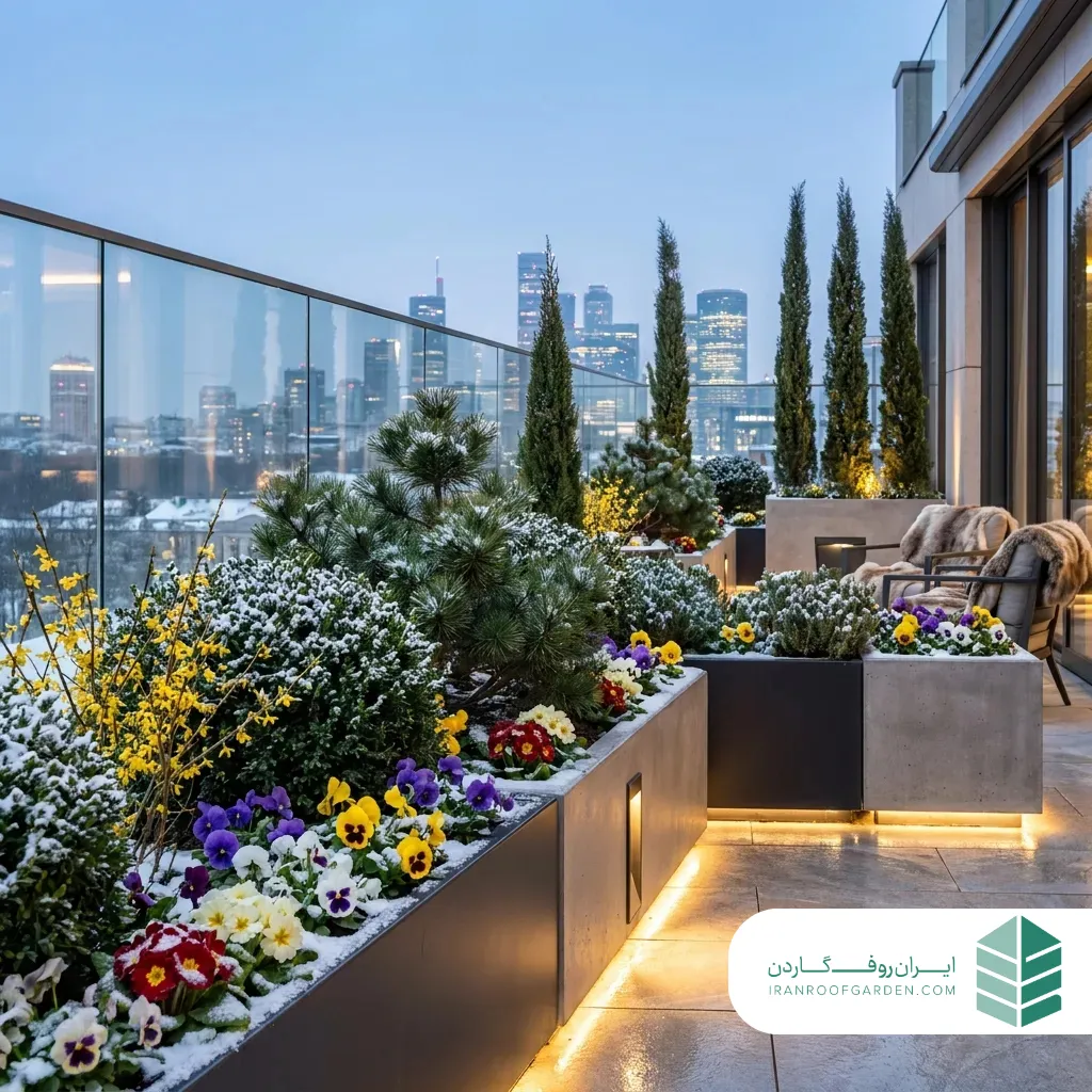 گیاهان مقاوم به سرما در روف گاردن زمستانی